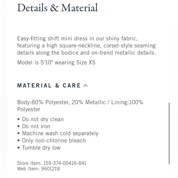 Abercrombie & Fitch Gold Mini Dress - Picture 2 of 4